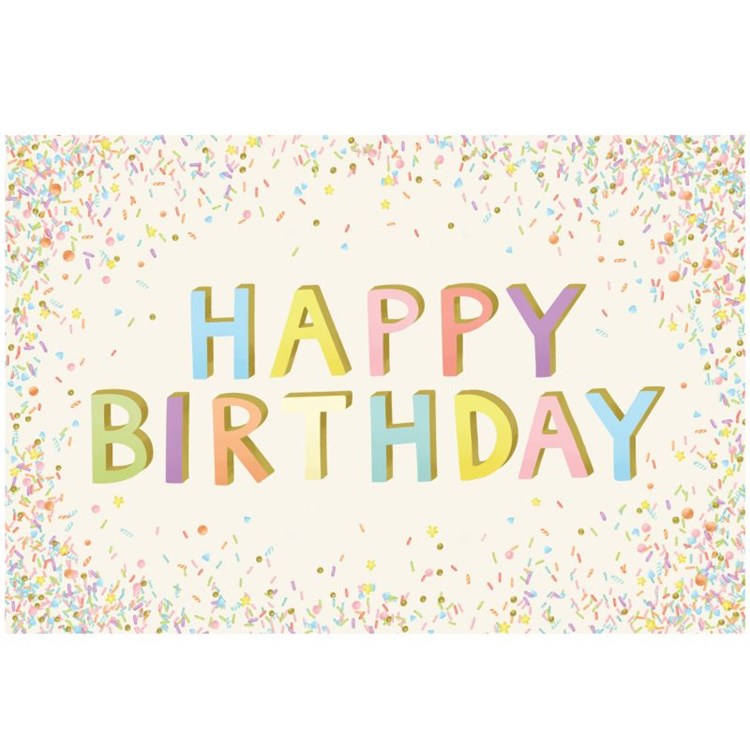 Happy Birthday Sprinkles Placemat - 24 Sheets