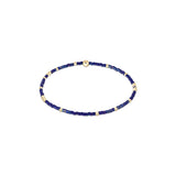 enewton | egirl | Hope Sincerity Pattern | 2mm Bead Bracelet | Blue Metallic