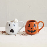 16 oz. Debossed Stoneware Jack-O-Lantern Shaped Mug