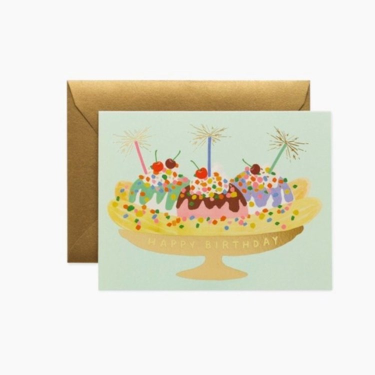 Banana Split Birthday Card