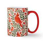 Christmas Cardinals Porcelain Mug