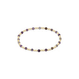 enewton | egirl | Gemstone Gold Sincerity Pattern | 3mm Bead Bracelet | Amethyst