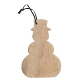 Mango Wood Snowman Shaped Cutting Board