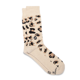 Socks that Protect Wildlife | Beige Leopard Print