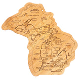 Michigan (Upper and Lower) Shaped Serving and Cutting Board