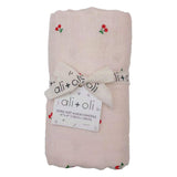 Cherry Muslin Swaddle Blanket