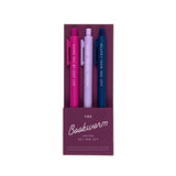 The Bookworm Jotter Gel Pen | Set of 3