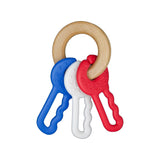 Green Keys Clutching & Teething Toy | Red, White & Blue